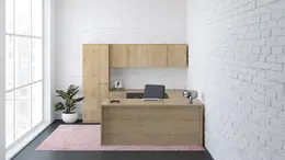 U Shaped Desk with Storage - Concept 400E