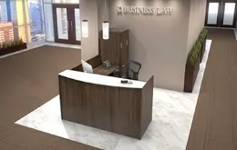 L Shaped Reception Desk with Storage - PL Laminate