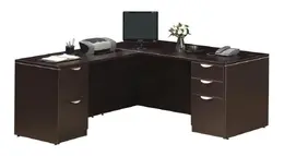 L Shaped Desk with Drawers - PL Laminate