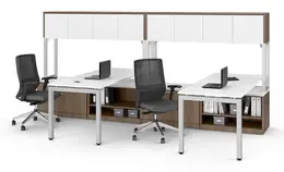 L Shaped 2 Person Desk - Elements