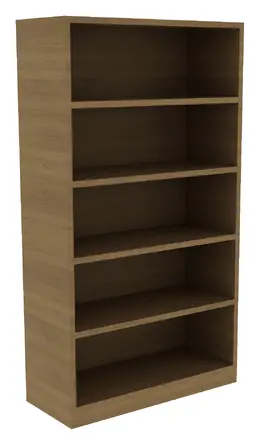 5 Shelf Bookcase - Amber