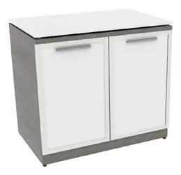 Storage Cabinet with Glass Doors and Top - Potenza