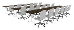 Three Rows of Flip Top Training Tables - Attivo