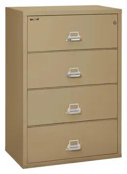 4 Drawer Lateral Fireproof File Cabinet - 38" Wide - Classic