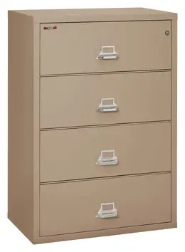 4 Drawer Lateral Fireproof File Cabinet - 38" Wide - Classic