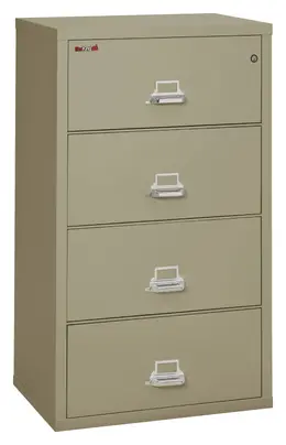 4 Drawer Lateral Fireproof File Cabinet - 32" Wide - Classic