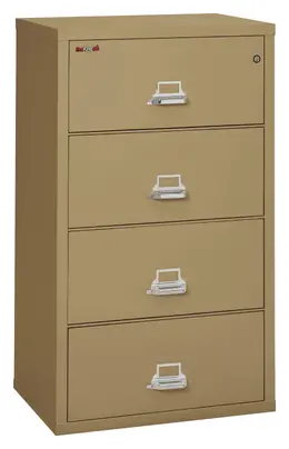 4 Drawer Lateral Fireproof File Cabinet - 32" Wide - Classic