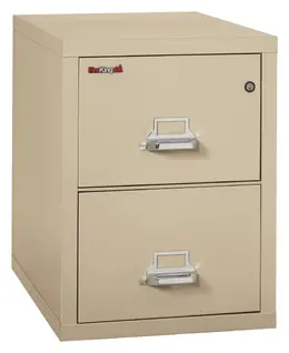 2 Drawer Vertical Fireproof File Cabinet - 18" Wide - Classic