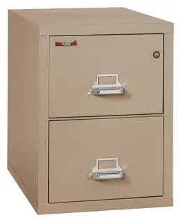 2 Drawer Vertical Fireproof File Cabinet - 18" Wide - Classic