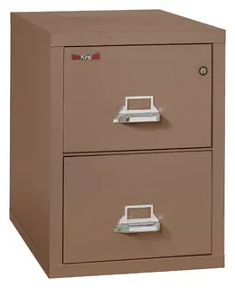 2 Drawer Vertical Fireproof File Cabinet - 21" Wide - Classic