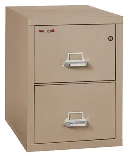 2 Drawer Vertical Fireproof File Cabinet - 21" Wide - Classic