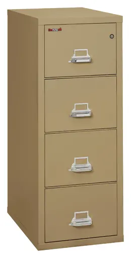 4 Drawer Vertical Fireproof File Cabinet - 18" Wide - Classic