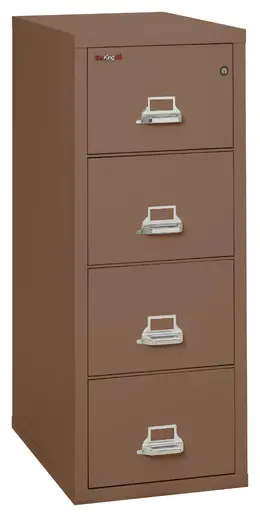 4 Drawer Vertical Fireproof File Cabinet - 21" Wide - Classic