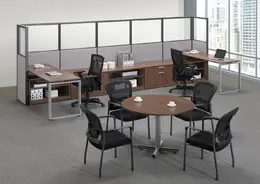 Modern 2 Person U Desk Set - Elements