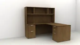 L Shaped Desk with Hutch - HL