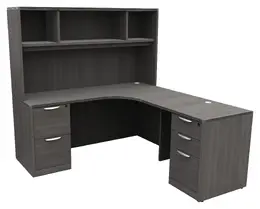 L Shaped Desk with Hutch - HL