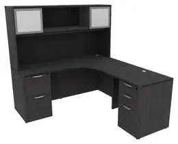 L Shaped Desk with Hutch - HL