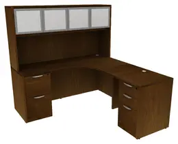 L Shaped Desk with Hutch - HL