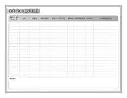 Operating Room Whiteboard - Schedule In - GRPM