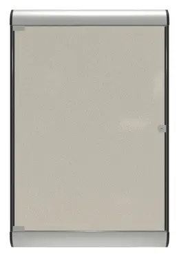 Enclosed Bulletin Board with Vinyl Surface - 28" x 42" - SILH