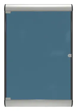 Enclosed Bulletin Board with Vinyl Surface - 28" x 42" - SILH