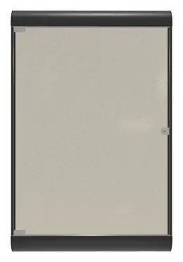 Enclosed Bulletin Board with Vinyl Surface - 28" x 42" - SILH