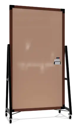 Double Sided Mobile Glass Whiteboard - Prest