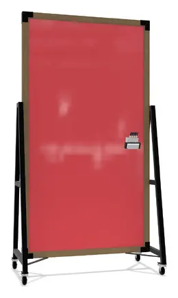 Double Sided Mobile Glass Whiteboard - Prest