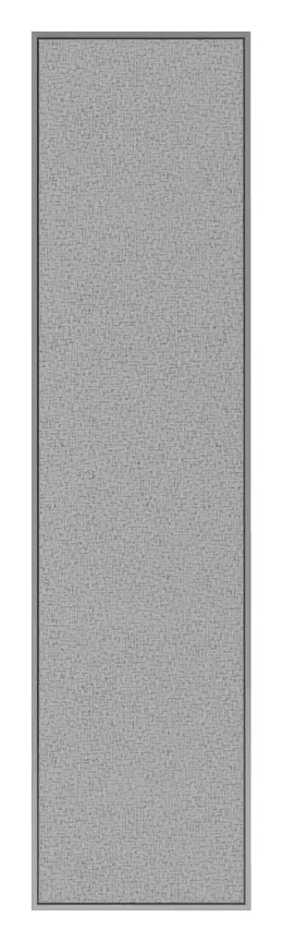 Fabric Bulletin Board with Silver Frame - 12" x 48" - Border