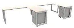 2 Person Desk with Drawers - Veloce