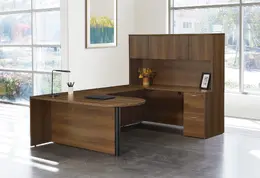 U Shaped Peninsula Desk with Hutch - Napa