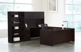 U Shaped Desk with Storage - Napa