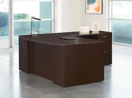 Bow Front L Shaped Desk - Napa