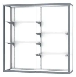 Wall Mounted Display Case with Aluminum Frame - 48" x 48"