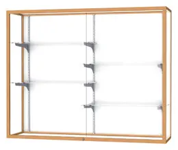 Wall Mounted Display Case with Aluminum Frame - 60" x 48"