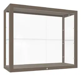 Wall Mounted Display Case with Wood Frame - 36" x 30"