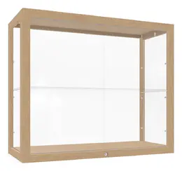 Wall Mounted Display Case with Wood Frame - 36" x 30"