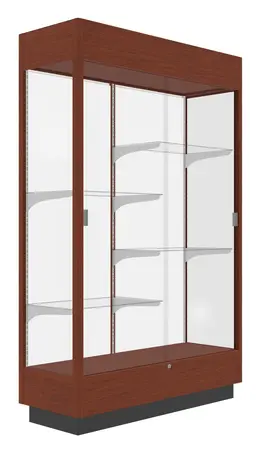 Vertical Display Case with LED Lighting - 48" x 76" - Heritage