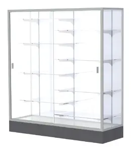 Glass Display Case with Aluminum Frame - 60" x 66" - Colossus