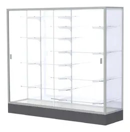 Glass Display Case with Aluminum Frame - 72" x 66" - Colossus