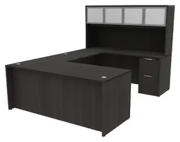 U Shaped Desk with Hutch - HL