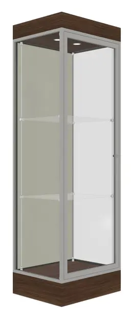 Tower Display Case with LED Lighting - 24" x 76" - Edge