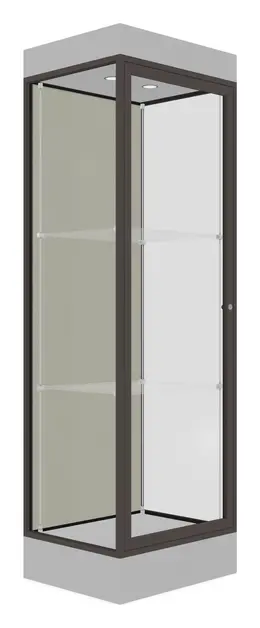 Tower Display Case with LED Lighting - 24" x 76" - Edge