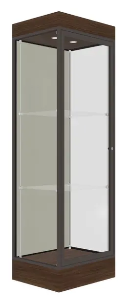 Tower Display Case with LED Lighting - 24" x 76" - Edge