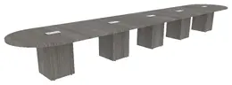 Racetrack Conference Table with Cube Base - PL Laminate