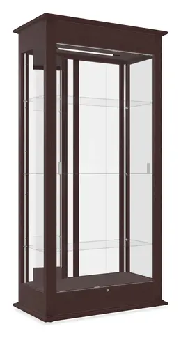 Mirrored Display Case with LED Lighting - 36" x 77" - Varsity