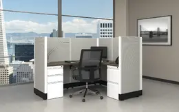 L Shaped Cubicle with Power - Systems