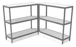 Corner Shelving Unit - 93" x 50" - Control