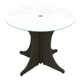 Small Round Table with Glass Top - Potenza