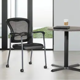 Rolling Mesh Back Stacking Chair - Pro Line II